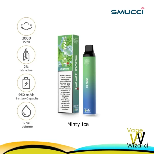 MINTY ICE SMUCCI 20MG 3000 PUFFS DISPOSABLE