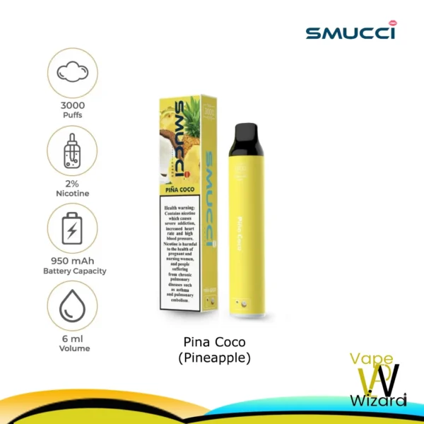 PINA COCO SMUCCI 20MG 3000 PUFFS DISPOSABLE