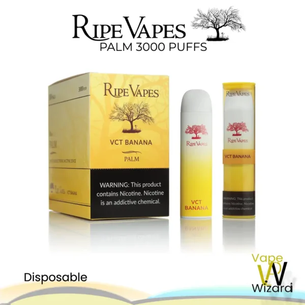 VCT BANANA RIPE VAPES PALM 3000 PUFFS