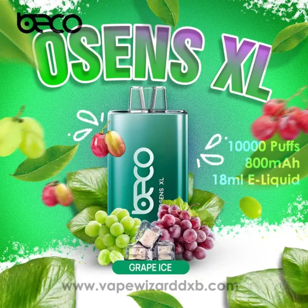 grape ice beco osens xl 10000 puffs