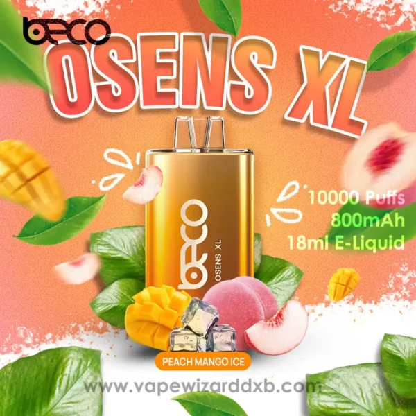 peach mango ice beco osens xl 10000 puffs