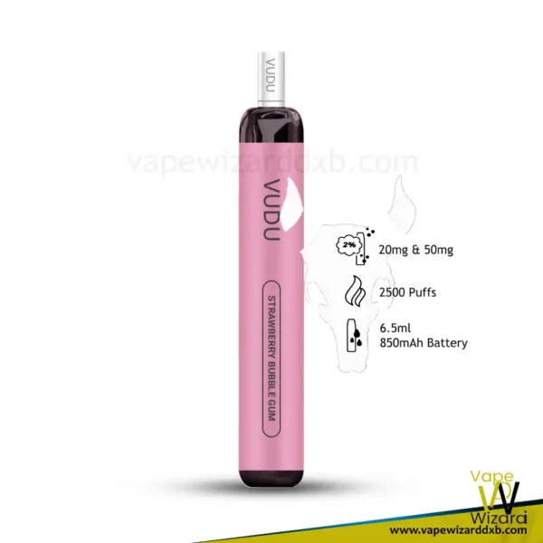 strawberry bubble gum VUDU Filter 2500 20mg 50mg