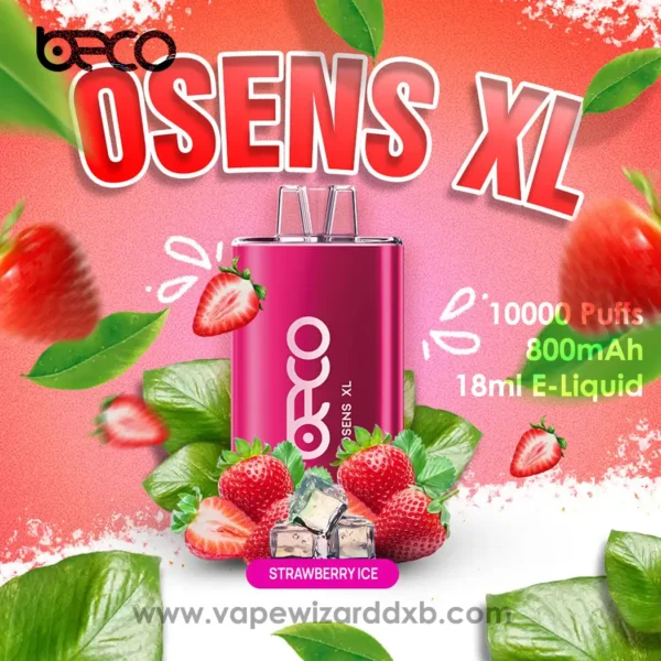 strawberry ice beco osens xl 10000 puffs