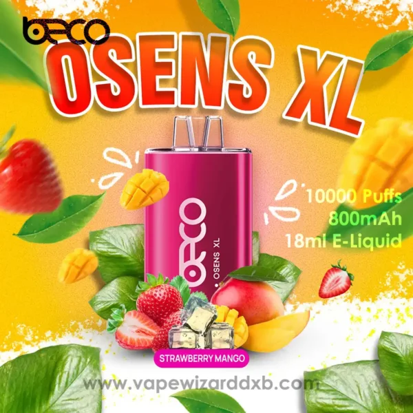 strawberry mango ice beco osens xl 10000 puffs