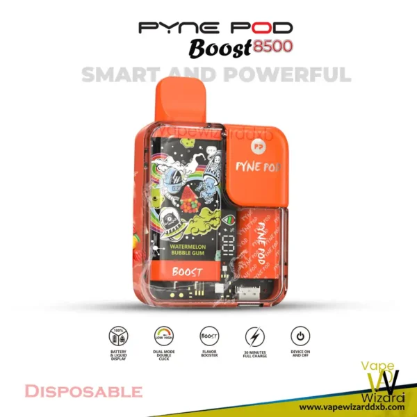 WATERMELON BUBBLE GUM PYNE POD BOOST 8500