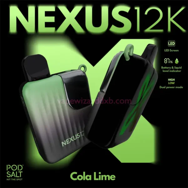 cola lime pod salt nexus 12k 20mg disposable 12000 puffs