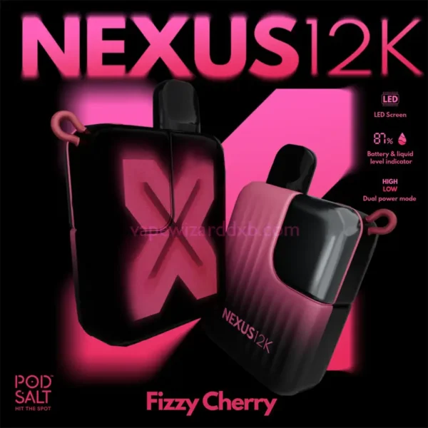 fizzy cherry pod salt nexus 12k 20mg disposable 12000 puffs