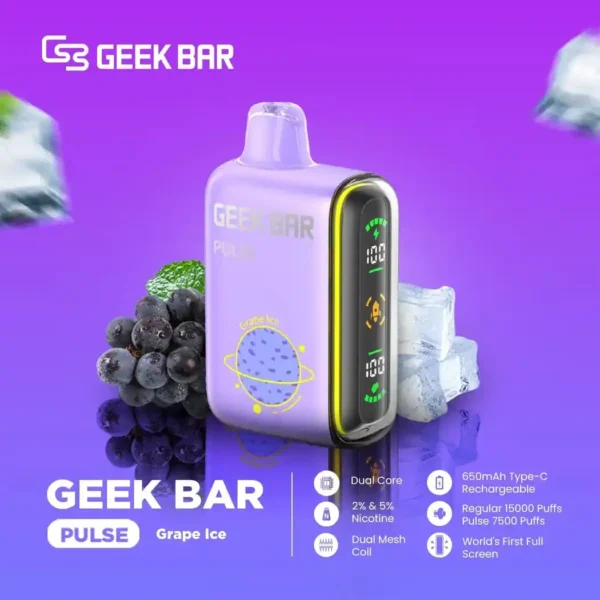 geek bar pulse grape ice 15000 puffs