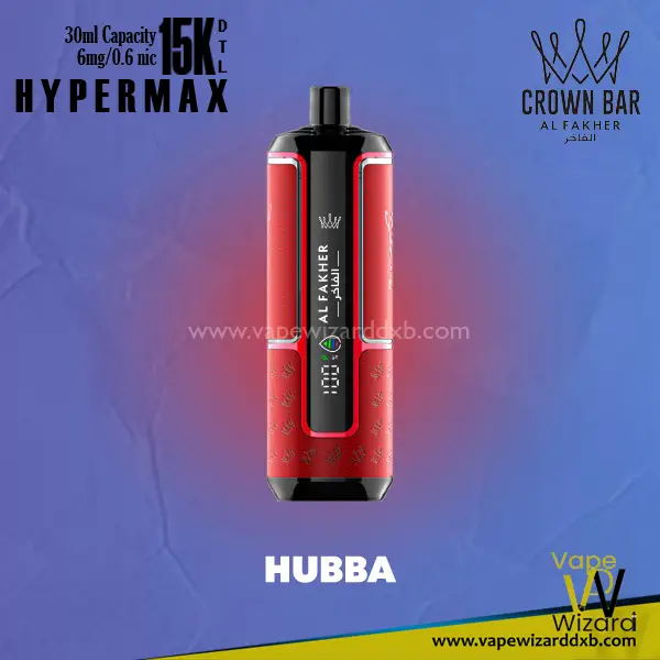 hubba crown bar 15k hypermax al fakher 15000 puffs