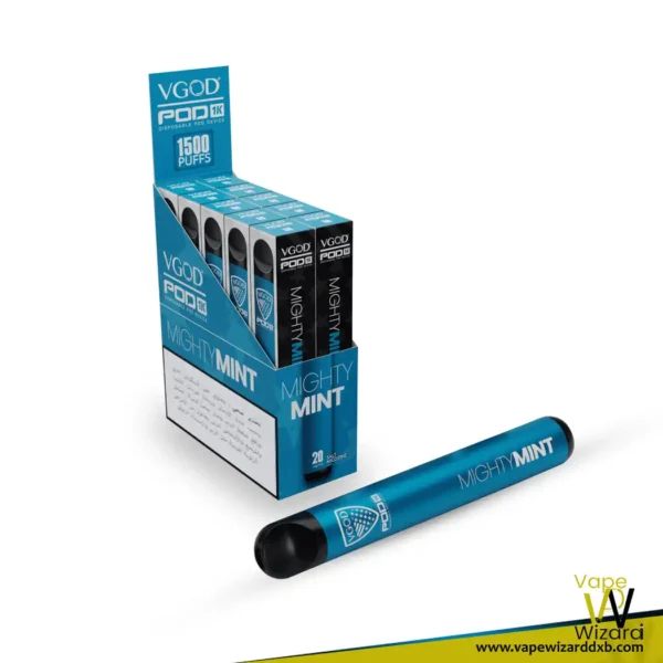 mighty mint vgod pod 1k disposable 1500 puffs 20mg