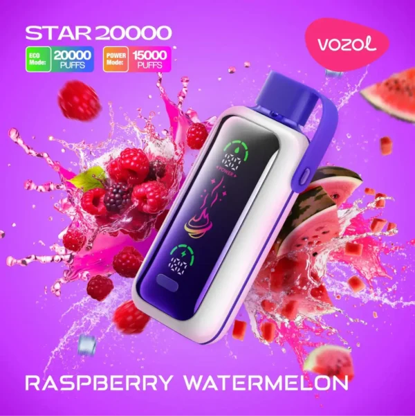 raspberry watermelon vozol star 20000 disposable vape