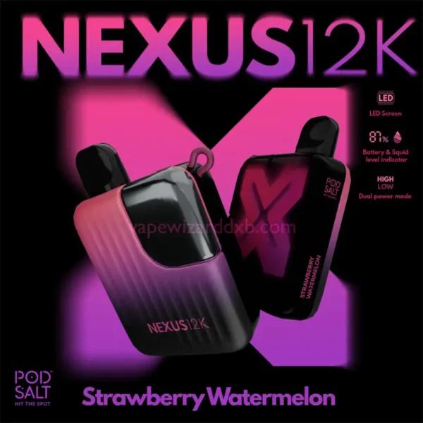 strawberry watermelon pod salt nexus 12k 20mg disposable 12000 puffs