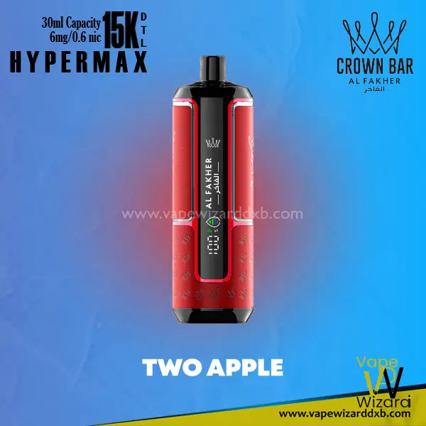 two apple crown bar 15k hypermax al fakher 15000 puffs