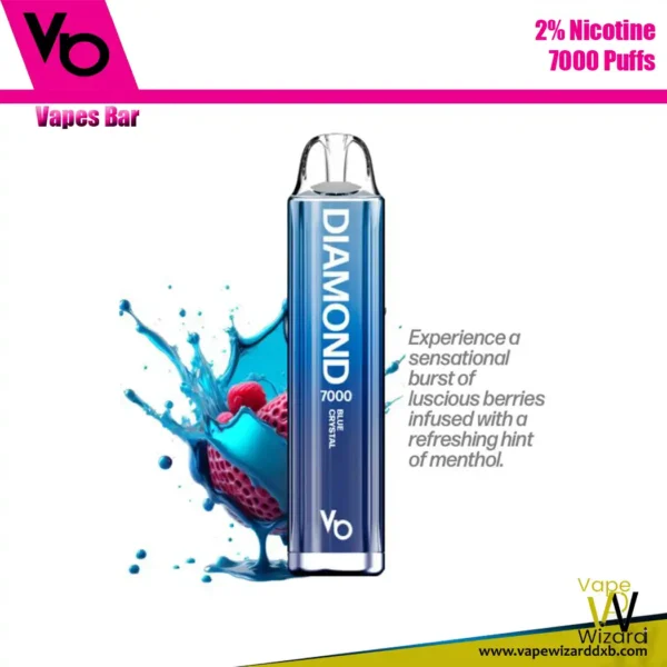 vapes bar diamond 7000 20mg blue crystal