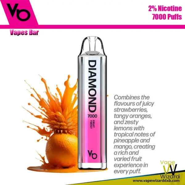 vapes bar diamond 7000 20mg fruit twist