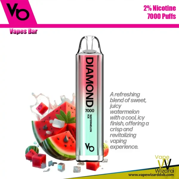 vapes bar diamond 7000 20mg watermelon ice