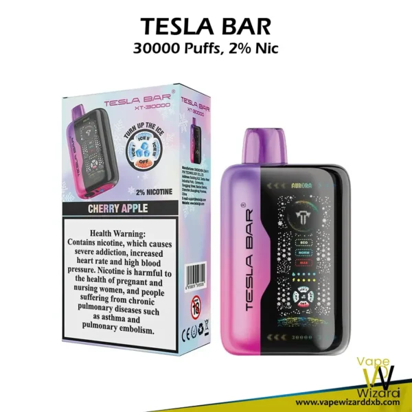 cherry apple tesla bar xt 30000 puffs 20mg disposable