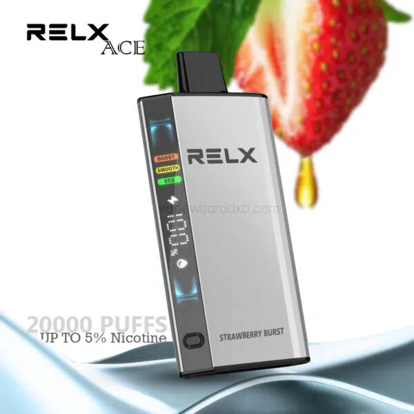 strawberry burst relx ace 20000 puffs disposable