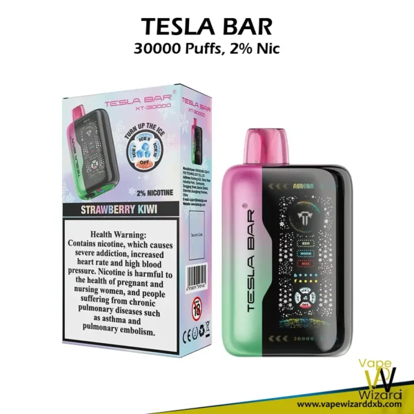 strawberry kiwi tesla bar xt 30000 puffs 20mg disposable