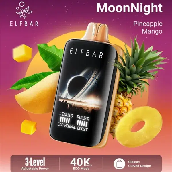 pineapple mango elfbar 40k puffs moon night disposable 50mg