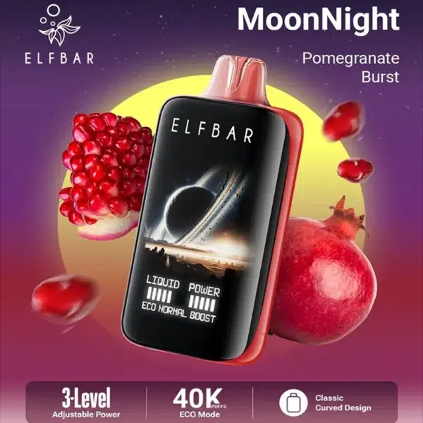 pomegranate burst elfbar 40k puffs moon night disposable 50mg