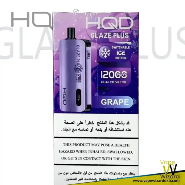 grape hqd glaze plus 12000 puffs