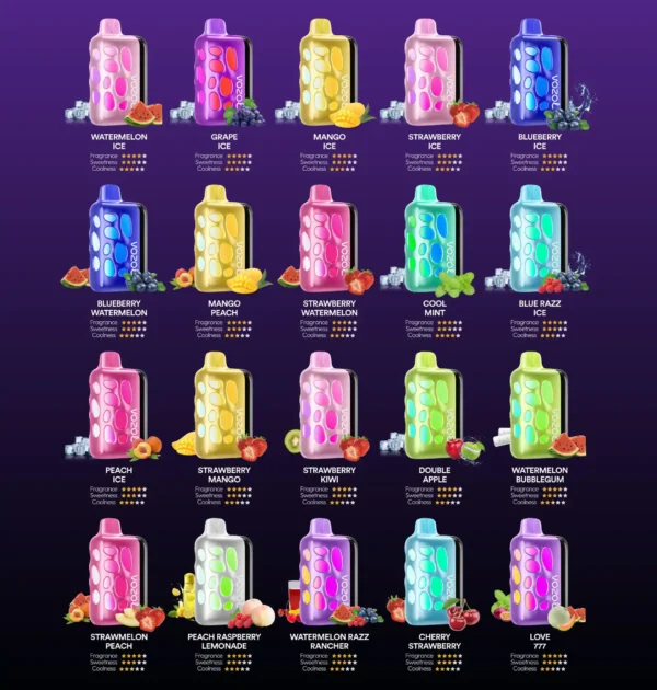 vozol rave 40000 puffs flavors