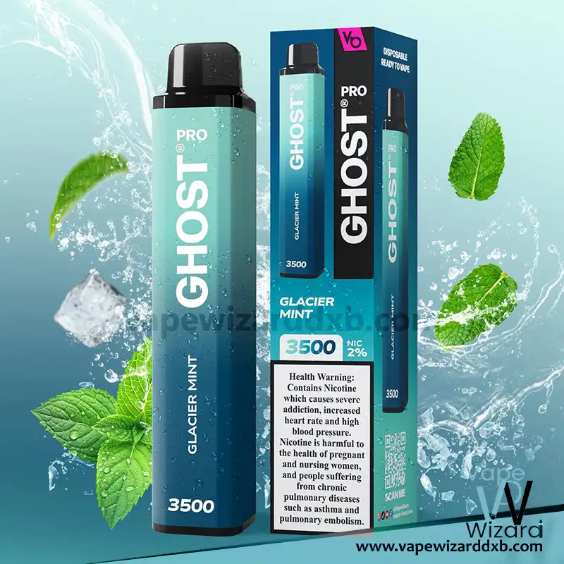 VAPES BARS GHOST PRO 3500 PUFFS GLACIER MINT- 20MG